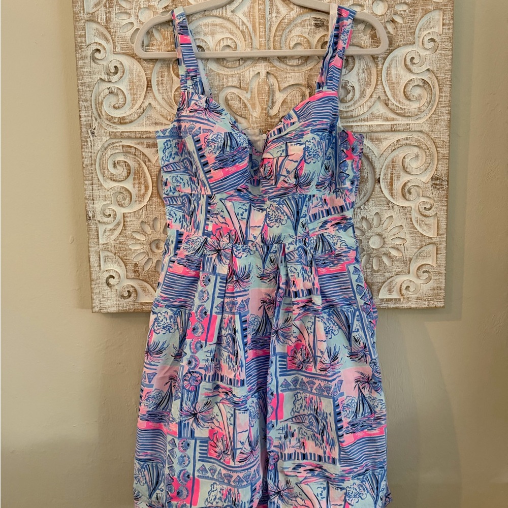 Lilly Pulitzer Pink and Blue Mini Dress
